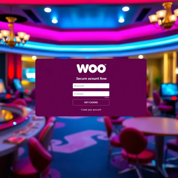Secure Account Creation on Woo Casino Illustration of secure account creation form on Woo Casino platform