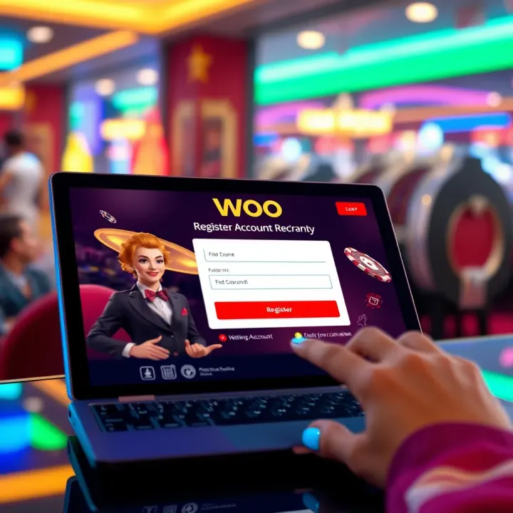 Registering Your Woo Casino Account Safely Secure online casino account registration on a digital device