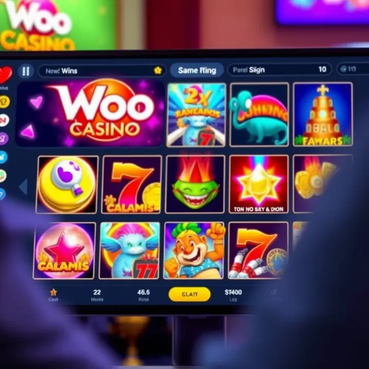 Colorful online casino interface showcasing various slot games available for Australian players