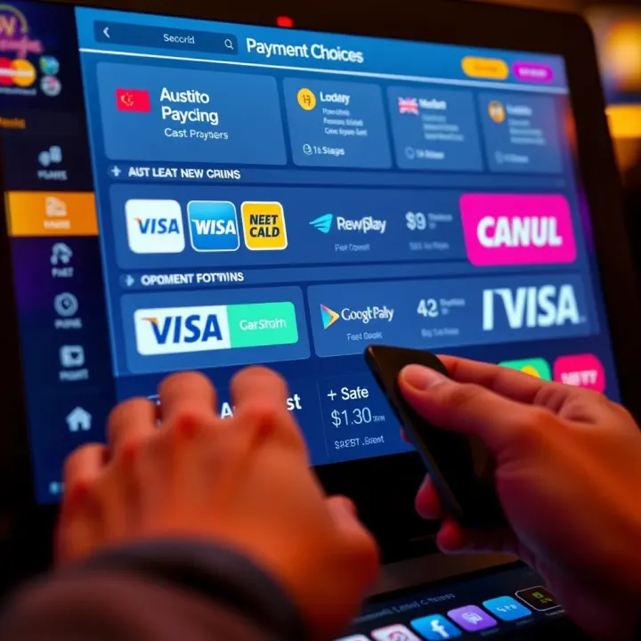 Safe and Convenient Payment Choices for Australian Players Secure payment methods compatible with Australian banking options displayed on a digital interface