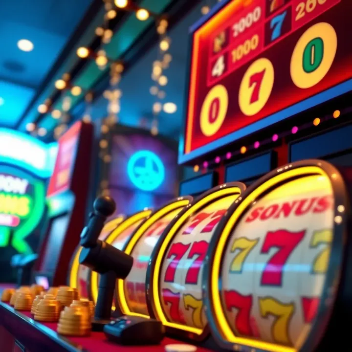 Woo Casino Bonus Credits and Spins Overview Bright casino interface showcasing bonus credits and spinning reels