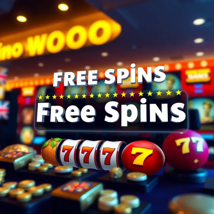 Free Spins Promotions and Legal Insights for Australian Players at Woo Casino Graphic showing free spins promotion with Australian-themed casino icons and legal guidelines