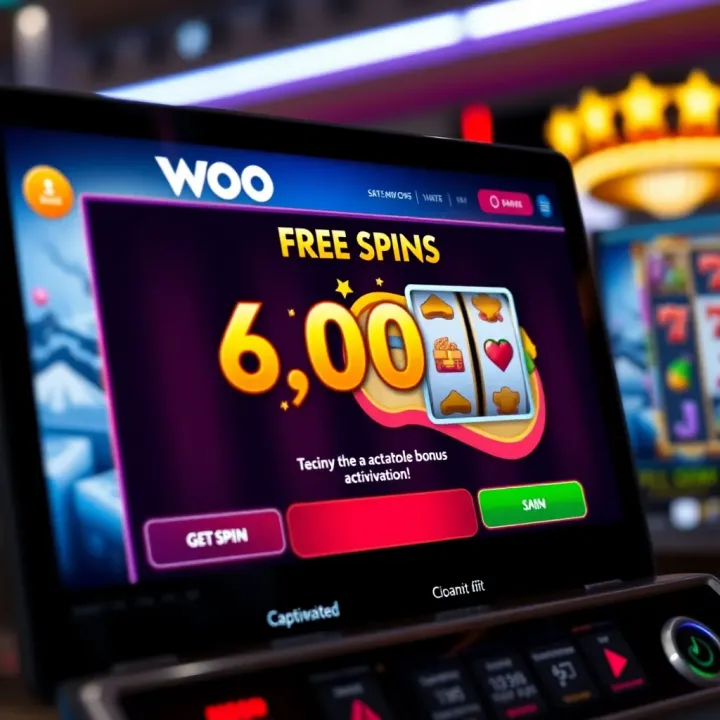 Graphic showing free spins counter and bonus activation on an online casino interface