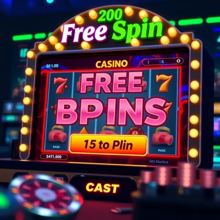 Digital Casino Interface Highlighting Free Spins Bonus Illustration of a digital casino interface displaying free spins promotion