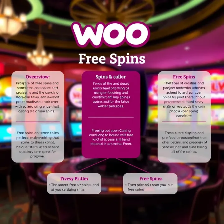Overview of Free Spins Terms and Conditions at Woo Casino Diagram illustrating key terms and conditions for using free spins at an online casino