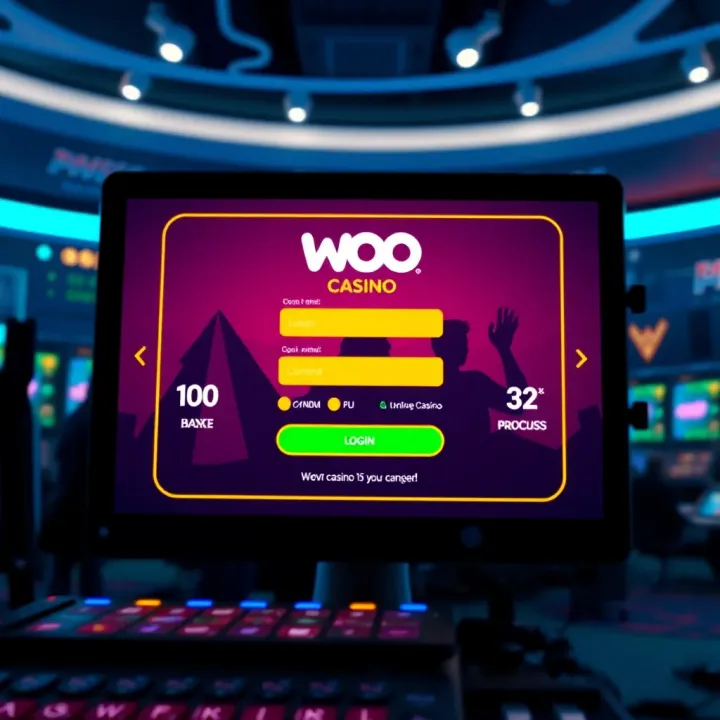 User interface displaying the login screen of an online casino platform