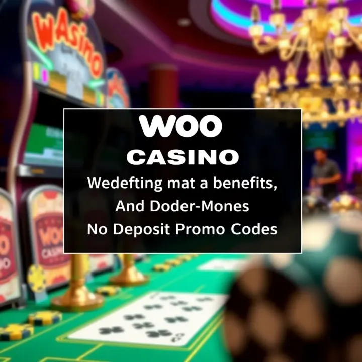 Graphic depicting benefits and terms associated with Woo Casino no deposit bonuses