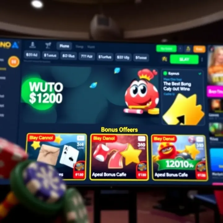 Illustration of a digital casino interface highlighting no deposit bonus offers