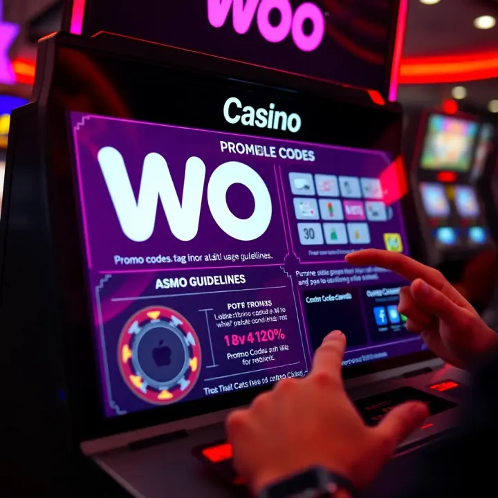 Digital interface showing available promo codes and terms for maximizing casino rewards