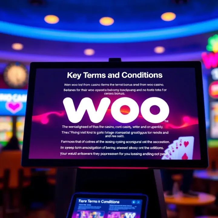 Visual representation of casino bonus terms and conditions highlighted on a screen