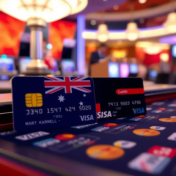 Secure payment icons representing credit cards and e-wallets for Australian casino players
