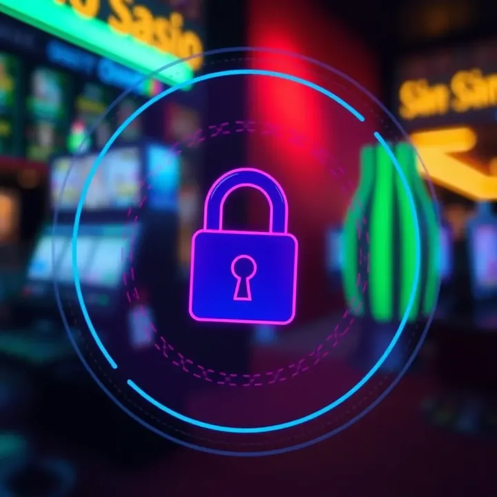 Ensuring Account Security on Woo Casino Secure authentication with lock icon symbolizing protection of Woo Casino user data