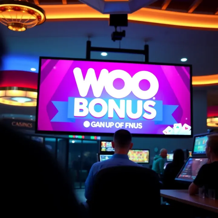 Bright casino welcome screen highlighting a bonus offer