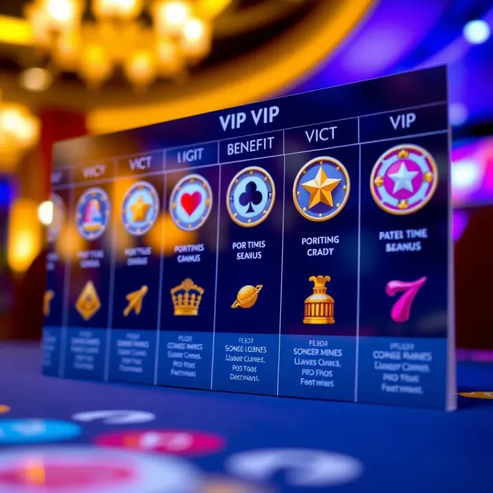 Woo Casino VIP Membership Tiers Overview Illustration showing various VIP tiers at Woo Casino with icons representing increasing levels of membership