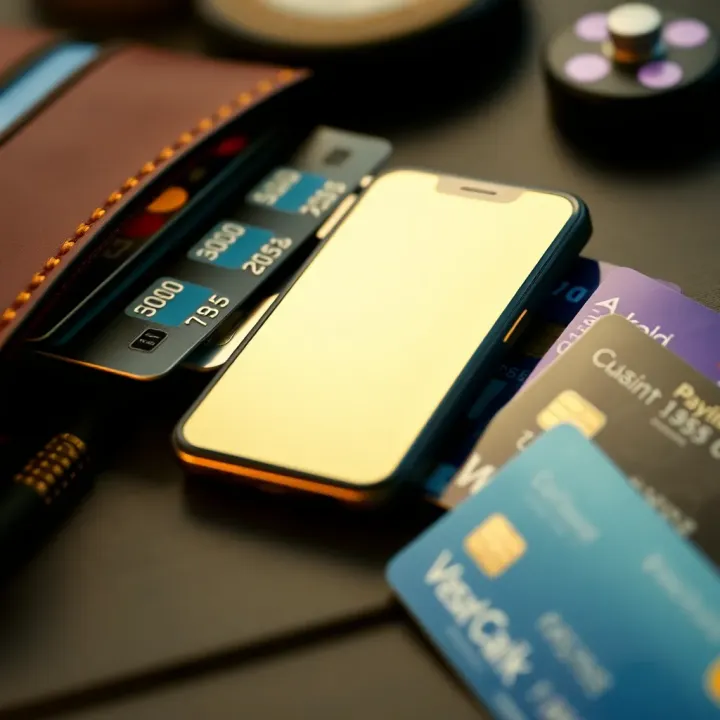 Payment Options for Woo Casino Withdrawals Digital wallet and credit cards representing diverse payment options available for casino withdrawals