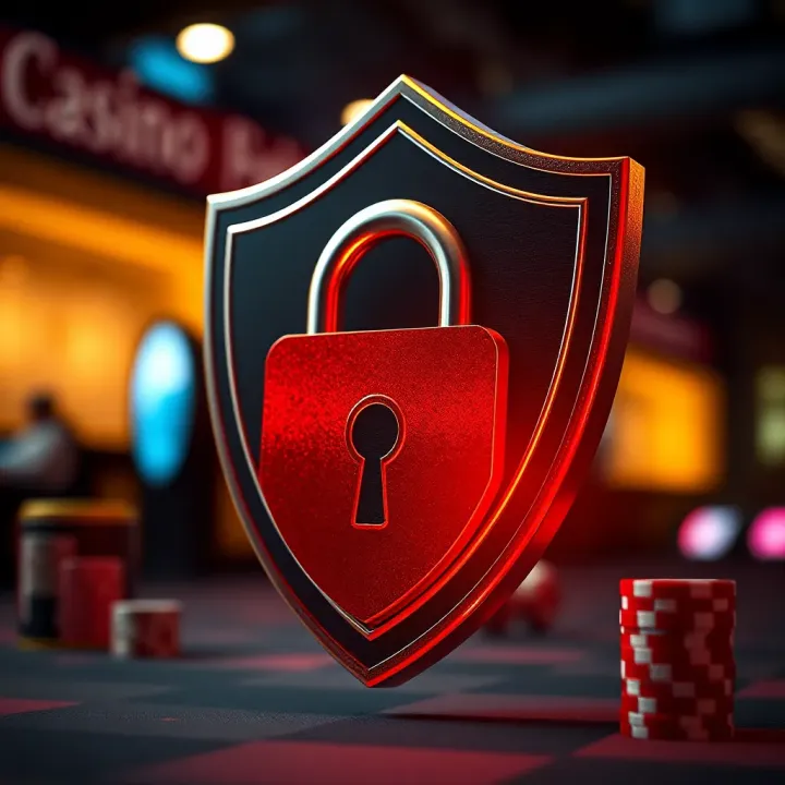 Illustration of a locked shield representing online account protection