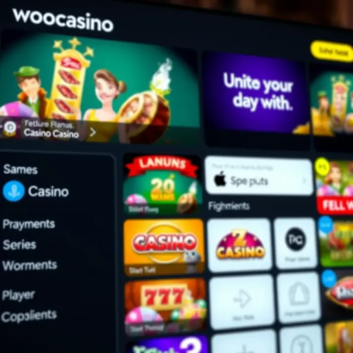 User interface showcasing diverse casino games with bonus banners and secure payment icons