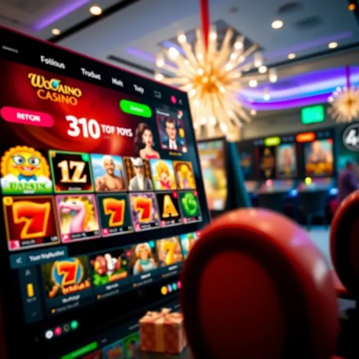 User interface of Woocasino showcasing diverse slot games and intuitive navigation