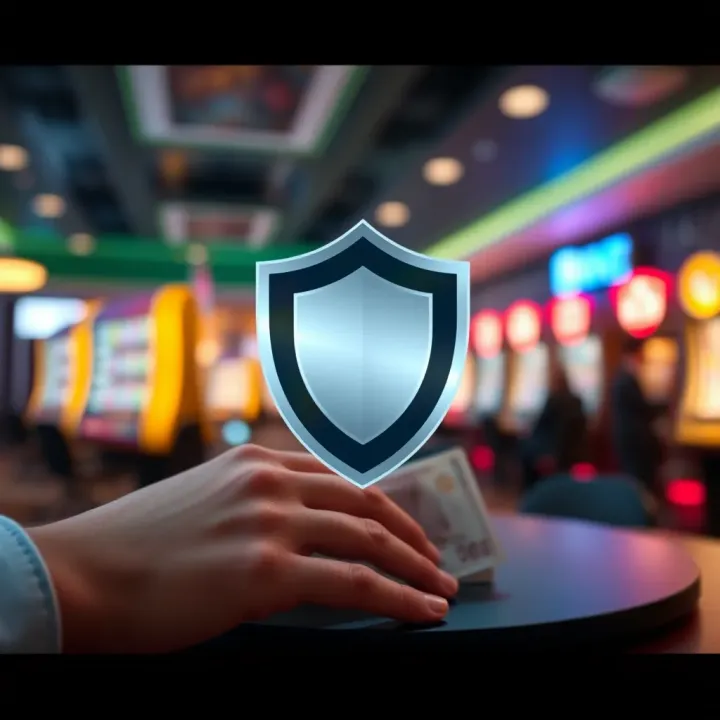 Secure online transaction with a shield symbol and currency symbols