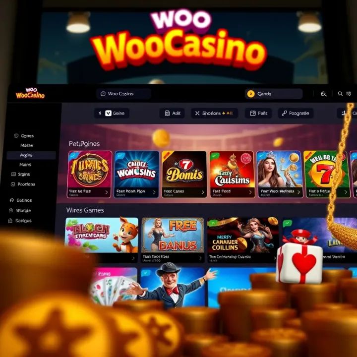 User-friendly online casino interface showcasing game categories and navigation menu
