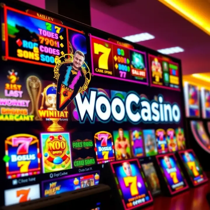 Colorful array of casino slot games displayed on a digital screen