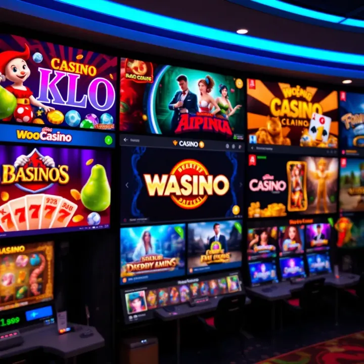 Variety of casino games displayed including slots, card games, and live dealer options