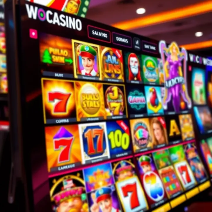 Colorful online casino interface showing a variety of slot games available for Australian players