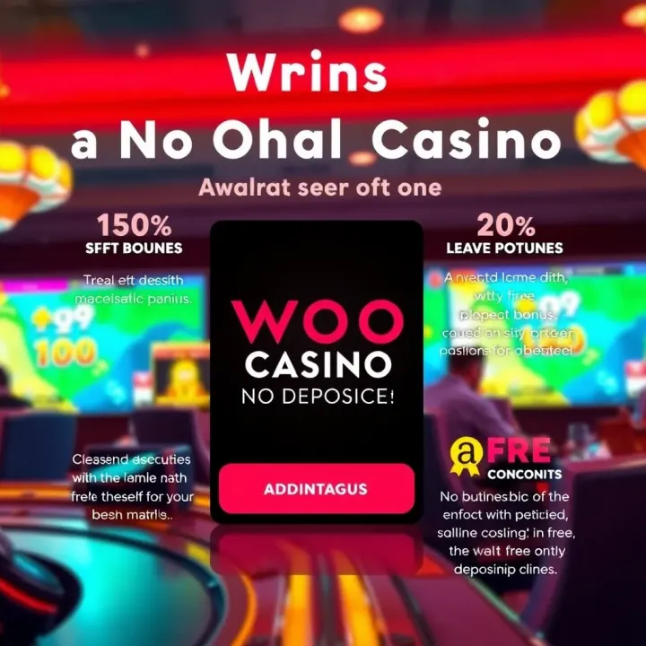 Advantages of Woo Casino No Deposit Bonuses Graphic showing benefits of no deposit bonuses and free play options