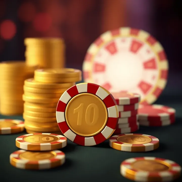 Illustration of bonus coins and casino chips representing no deposit offers