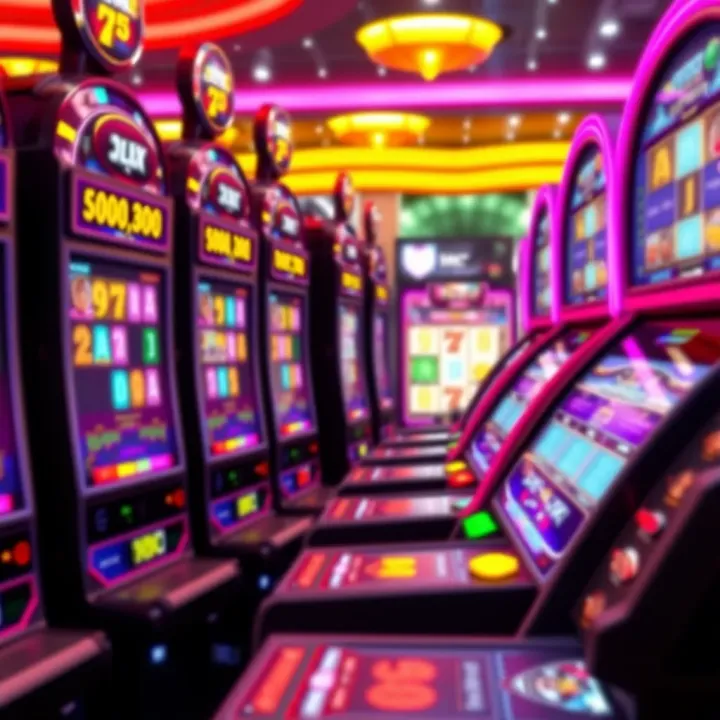 Colorful digital slot machines displaying various winning combinations on Woocasino platform
