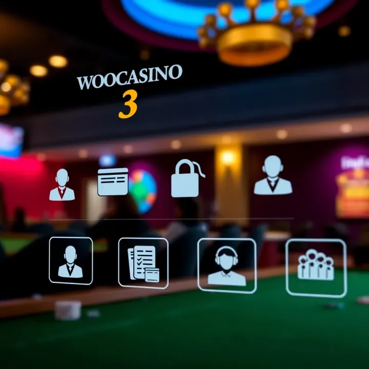 Secure payment options and customer support icons representing trusted services at Woocasino 3